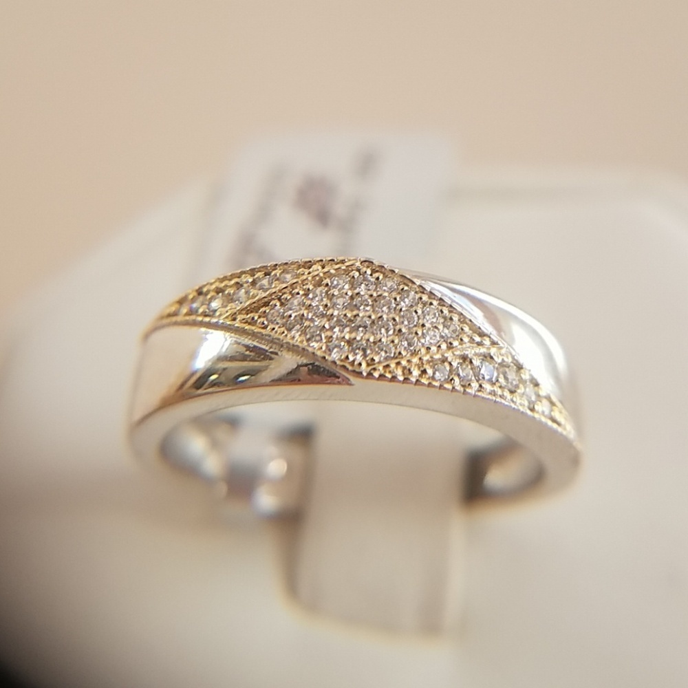 Mens 6mm Wedding Band CZ Ring size 9 - Picture 6 of 7
